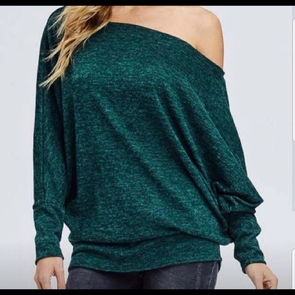 white birch Sweaters - WHITE BIRCH Off-The-Shoulder Sweater/Top (L)